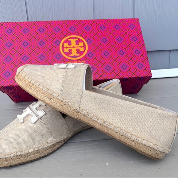 Tory Burch tan and ivory espadrilles - Picture 3 of 8